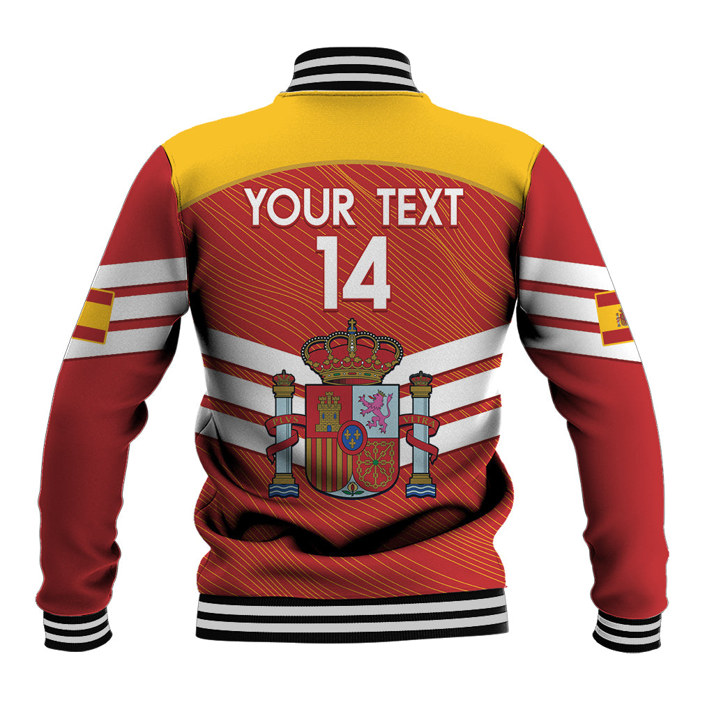 Custom Spain Football Baseball Jacket Summer 2024 La Roja - Wonder Print Shop