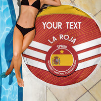 Custom Spain Football Beach Blanket Summer 2024 La Roja - Wonder Print Shop