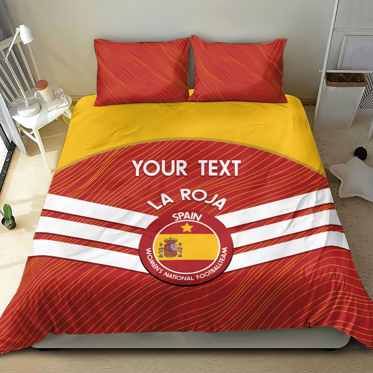 Custom Spain Football Bedding Set Summer 2024 La Roja - Wonder Print Shop
