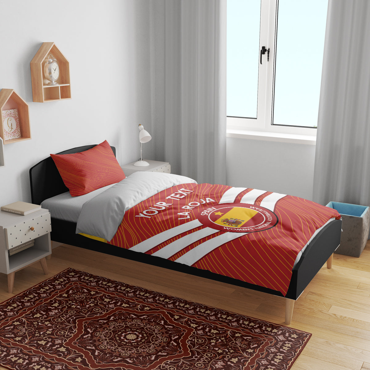 Custom Spain Football Bedding Set Summer 2024 La Roja - Wonder Print Shop