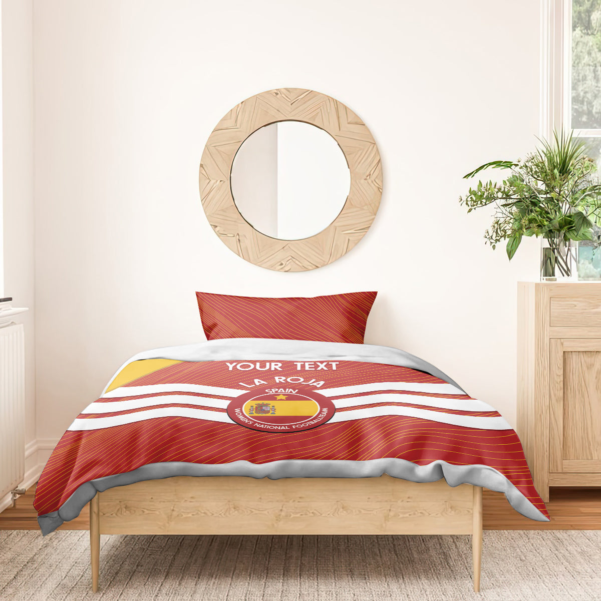 Custom Spain Football Bedding Set Summer 2024 La Roja - Wonder Print Shop