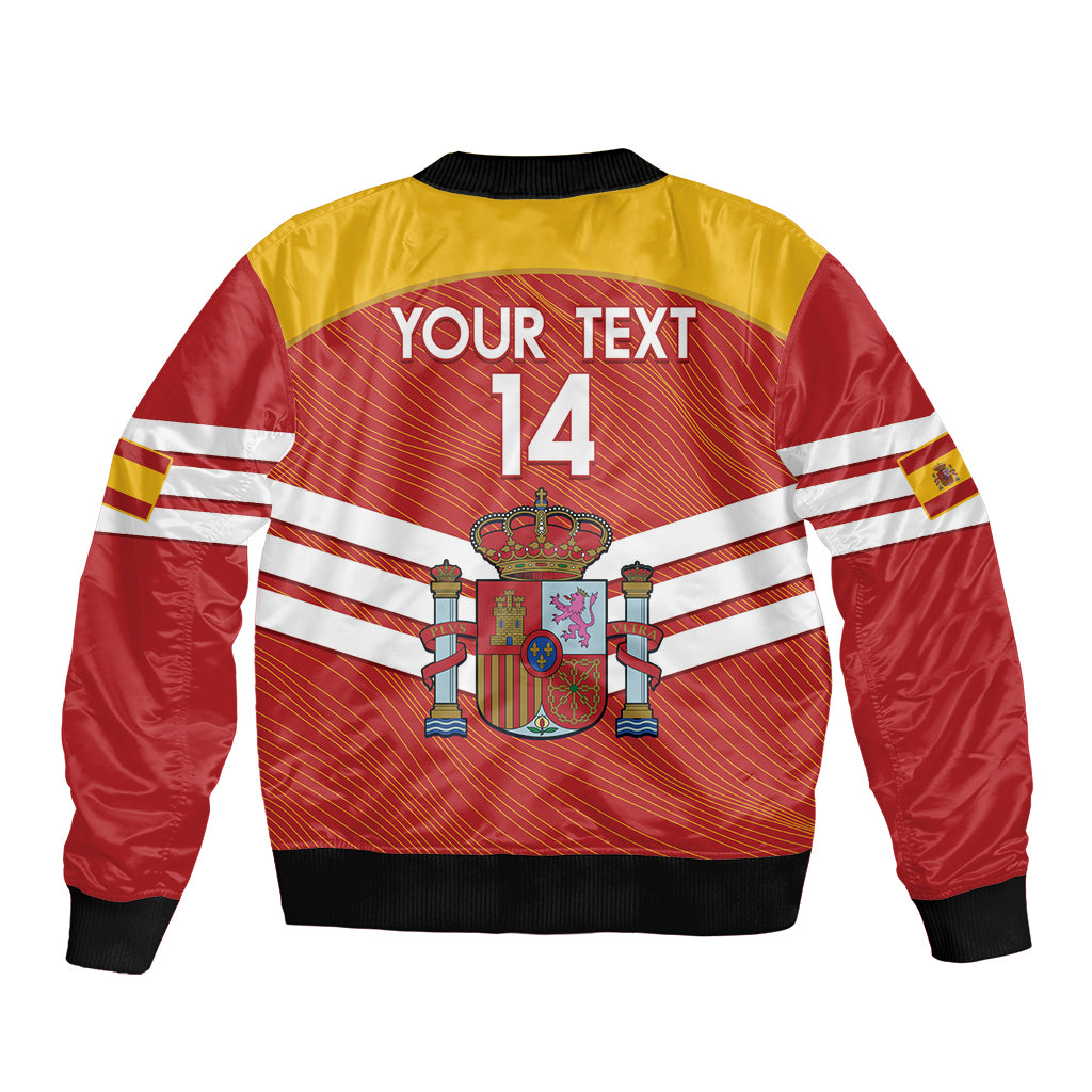 Custom Spain Football Bomber Jacket Summer 2024 La Roja - Wonder Print Shop