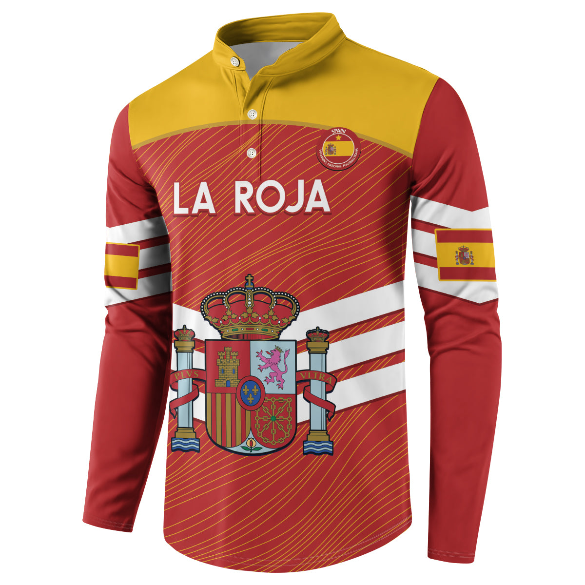 Custom Spain Football Button Sweatshirt Summer 2024 La Roja - Wonder Print Shop