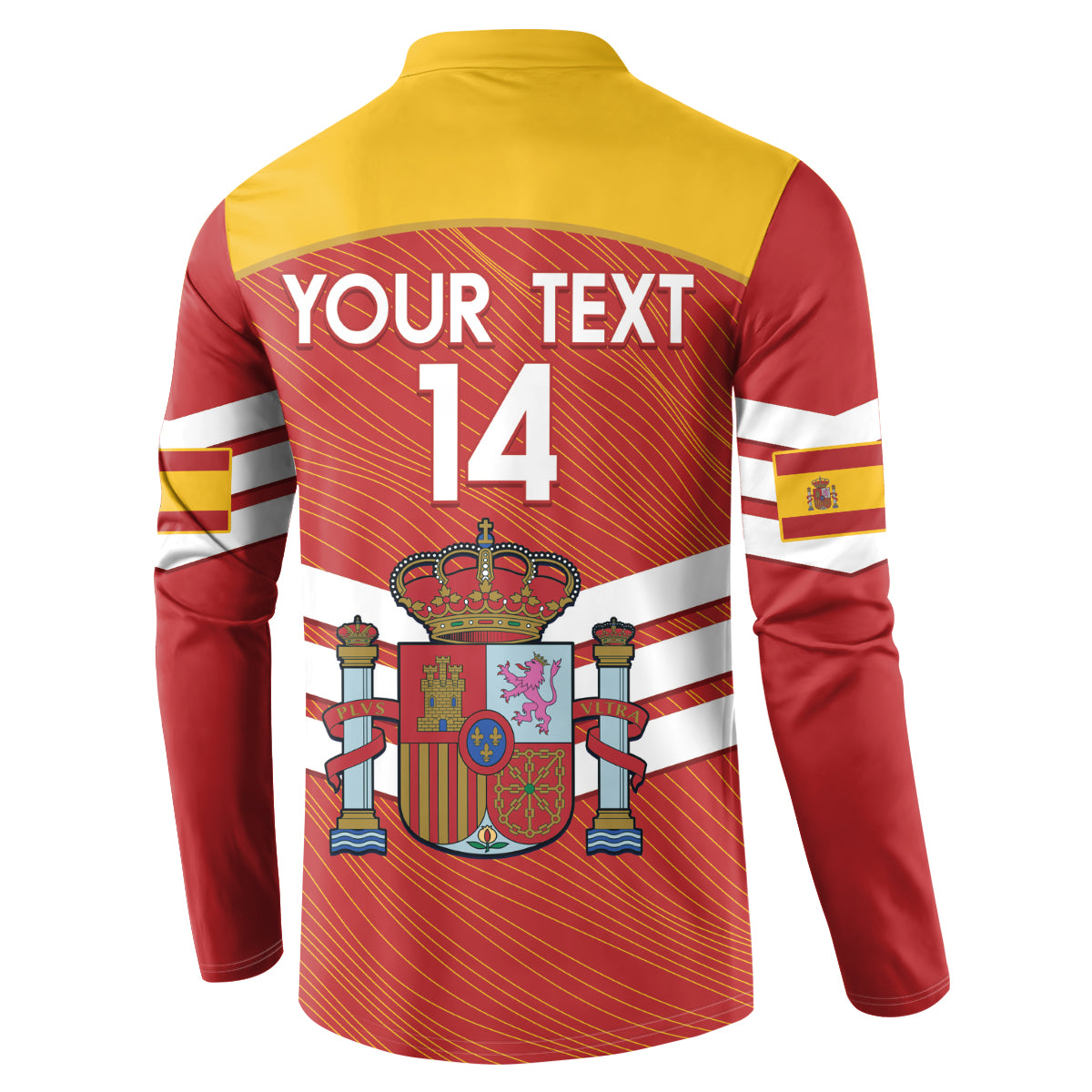Custom Spain Football Button Sweatshirt Summer 2024 La Roja - Wonder Print Shop