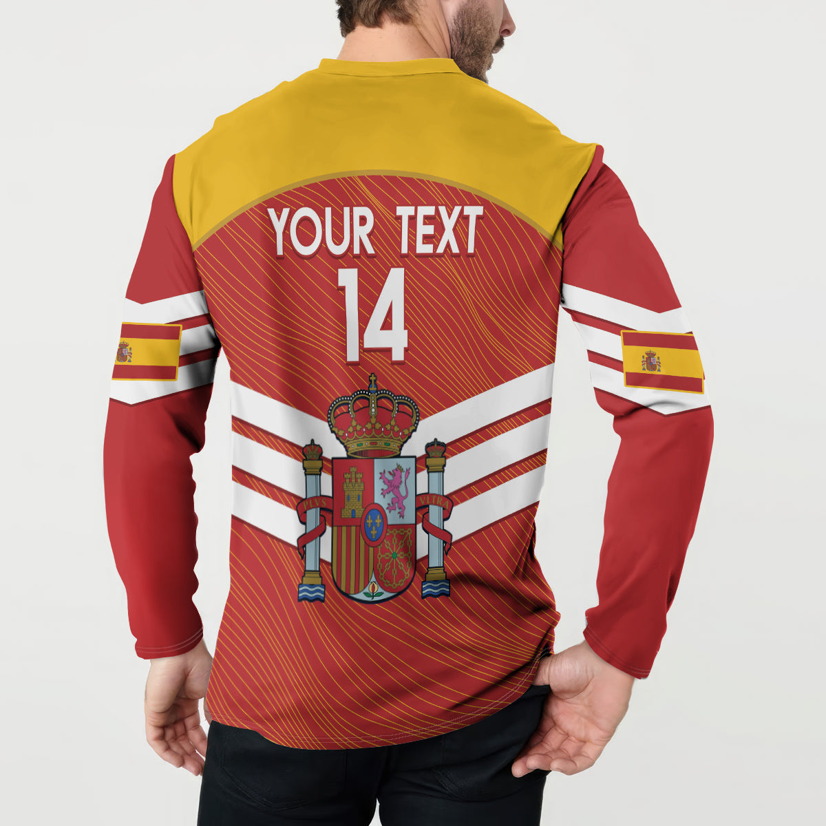 Custom Spain Football Button Sweatshirt Summer 2024 La Roja - Wonder Print Shop