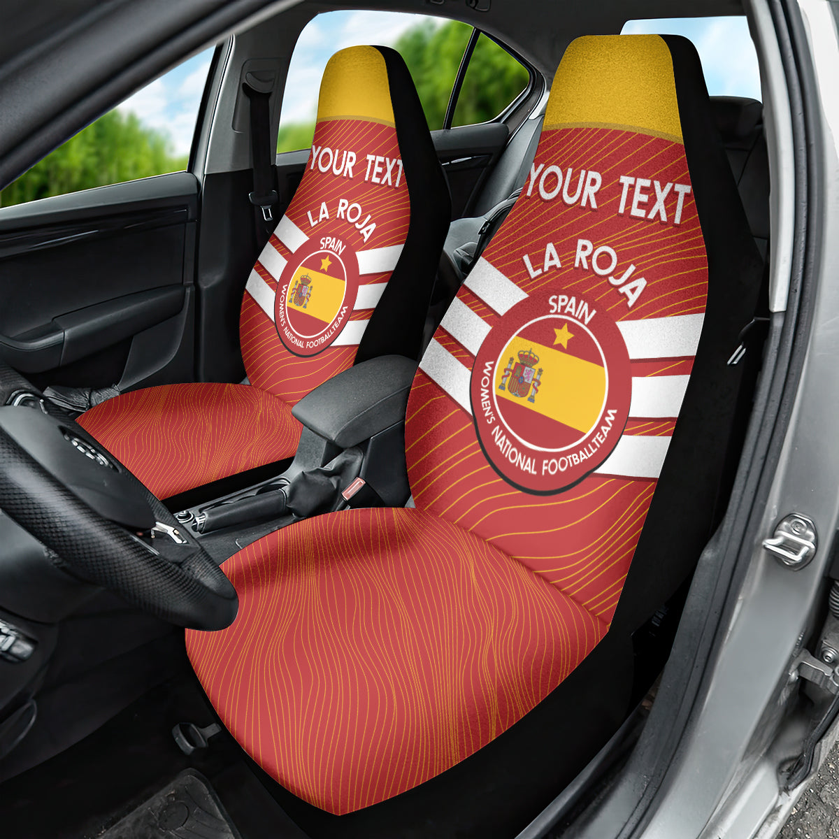 Custom Spain Football Car Seat Cover Summer 2024 La Roja - Wonder Print Shop