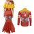Custom Spain Football Couples Matching Mermaid Dress and Long Sleeve Button Shirt Summer 2024 Olympic La Roja