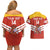 Custom Spain Football Couples Matching Off Shoulder Short Dress and Hawaiian Shirt Summer 2024 La Roja - Wonder Print Shop