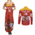 Custom Spain Football Couples Matching Summer Maxi Dress and Long Sleeve Button Shirt Summer 2024 La Roja - Wonder Print Shop