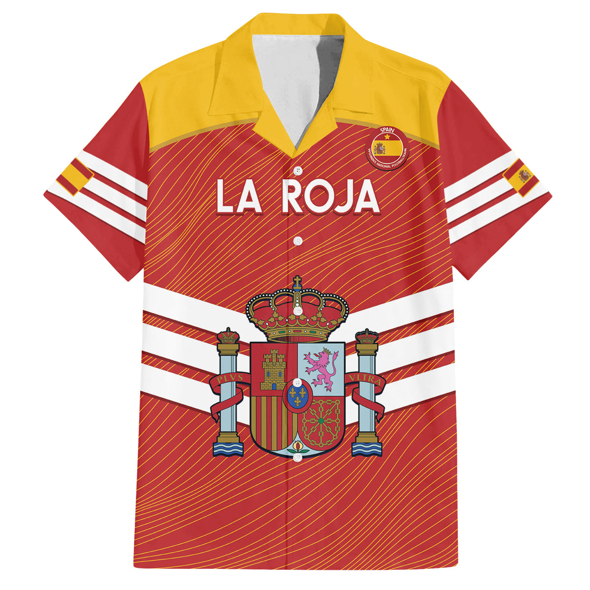 Custom Spain Football Family Matching Long Sleeve Bodycon Dress and Hawaiian Shirt Summer 2024 La Roja - Wonder Print Shop
