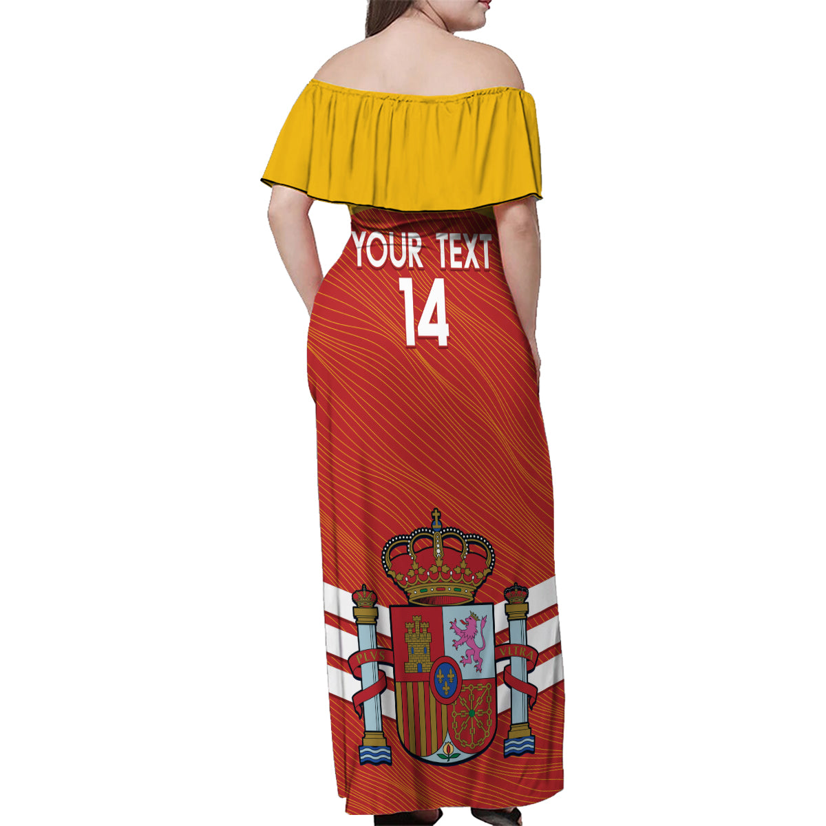 Custom Spain Football Family Matching Off Shoulder Maxi Dress and Hawaiian Shirt Summer 2024 La Roja - Wonder Print Shop
