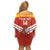 Custom Spain Football Family Matching Off Shoulder Short Dress and Hawaiian Shirt Summer 2024 La Roja - Wonder Print Shop