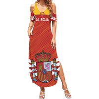 Custom Spain Football Family Matching Summer Maxi Dress and Hawaiian Shirt Summer 2024 La Roja - Wonder Print Shop