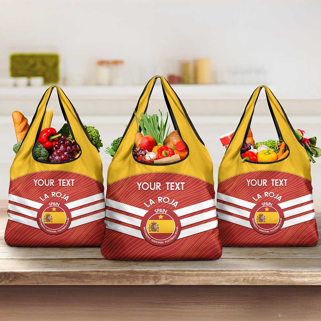 Custom Spain Football Grocery Bag Summer 2024 Olympic La Roja