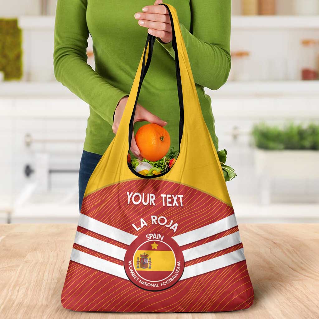 Custom Spain Football Grocery Bag Summer 2024 Olympic La Roja