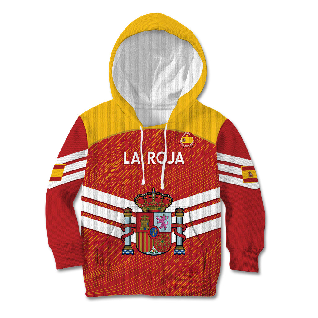 Custom Spain Football Kid Hoodie Summer 2024 La Roja - Wonder Print Shop