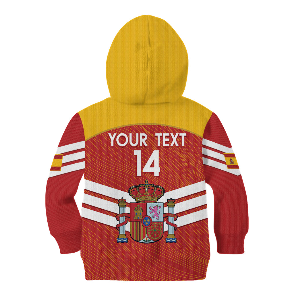 Custom Spain Football Kid Hoodie Summer 2024 La Roja - Wonder Print Shop