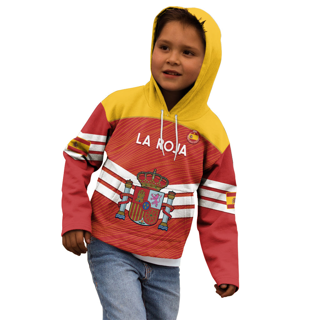 Custom Spain Football Kid Hoodie Summer 2024 La Roja - Wonder Print Shop