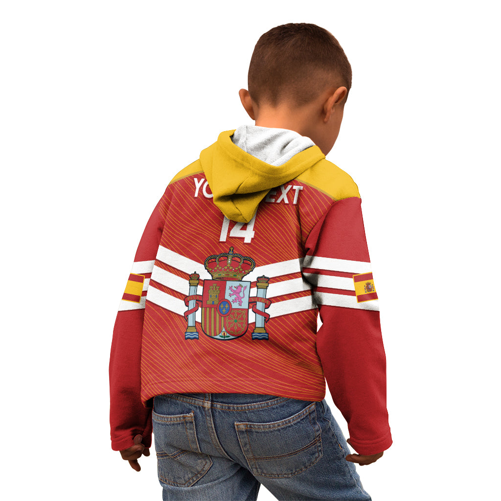 Custom Spain Football Kid Hoodie Summer 2024 La Roja - Wonder Print Shop