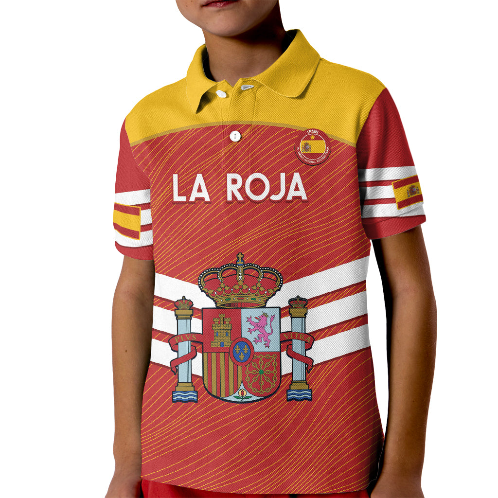 Custom Spain Football Kid Polo Shirt Summer 2024 La Roja - Wonder Print Shop