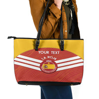 Custom Spain Football Leather Tote Bag Summer 2024 La Roja - Wonder Print Shop