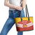 Custom Spain Football Leather Tote Bag Summer 2024 La Roja - Wonder Print Shop