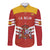Custom Spain Football Long Sleeve Button Shirt Summer 2024 La Roja - Wonder Print Shop