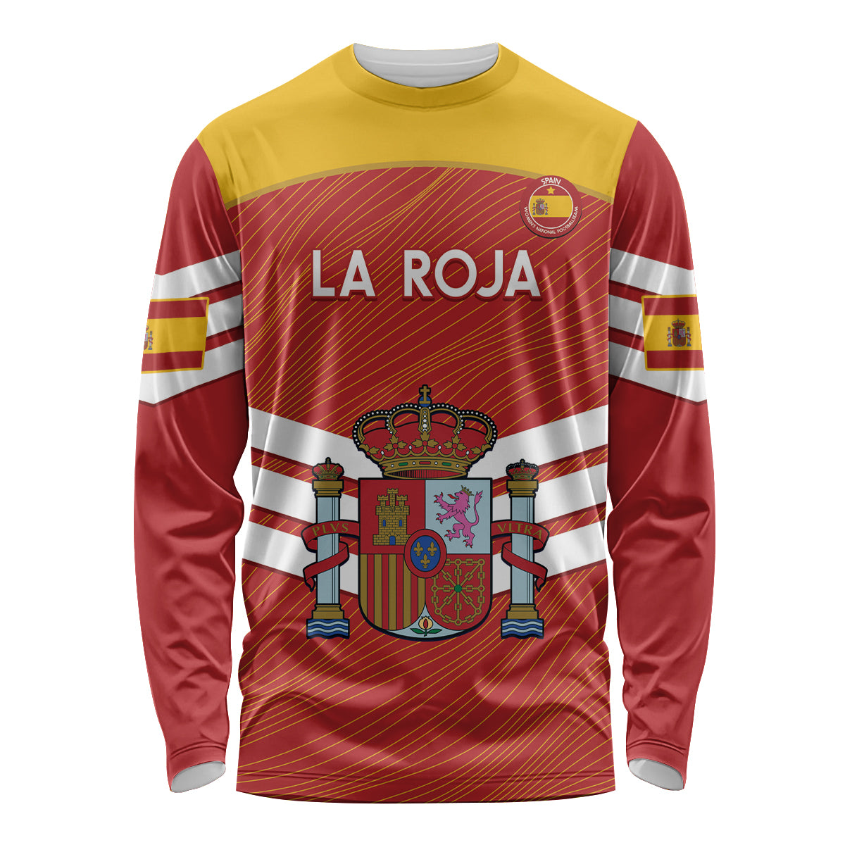 Custom Spain Football Long Sleeve Shirt Summer 2024 La Roja - Wonder Print Shop