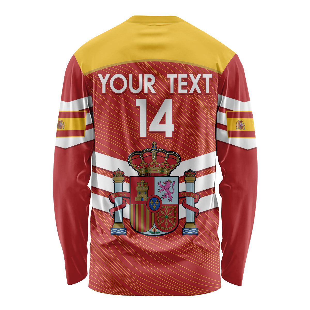Custom Spain Football Long Sleeve Shirt Summer 2024 La Roja - Wonder Print Shop