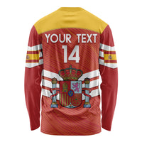 Custom Spain Football Long Sleeve Shirt Summer 2024 La Roja - Wonder Print Shop