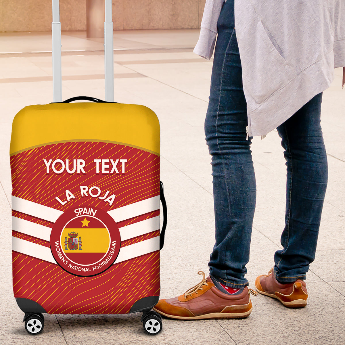 Custom Spain Football Luggage Cover Summer 2024 La Roja - Wonder Print Shop