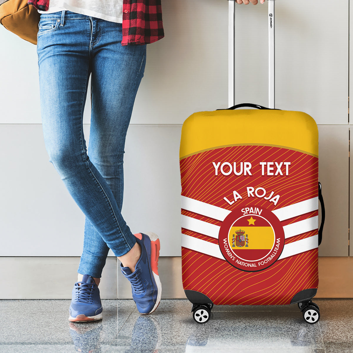 Custom Spain Football Luggage Cover Summer 2024 La Roja - Wonder Print Shop