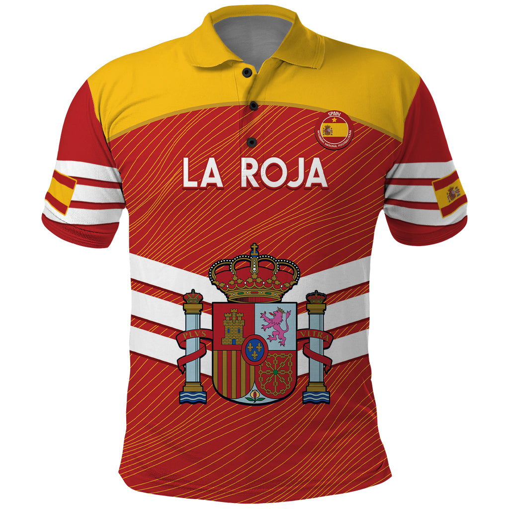 Custom Spain Football Polo Shirt Summer 2024 Olympic La Roja