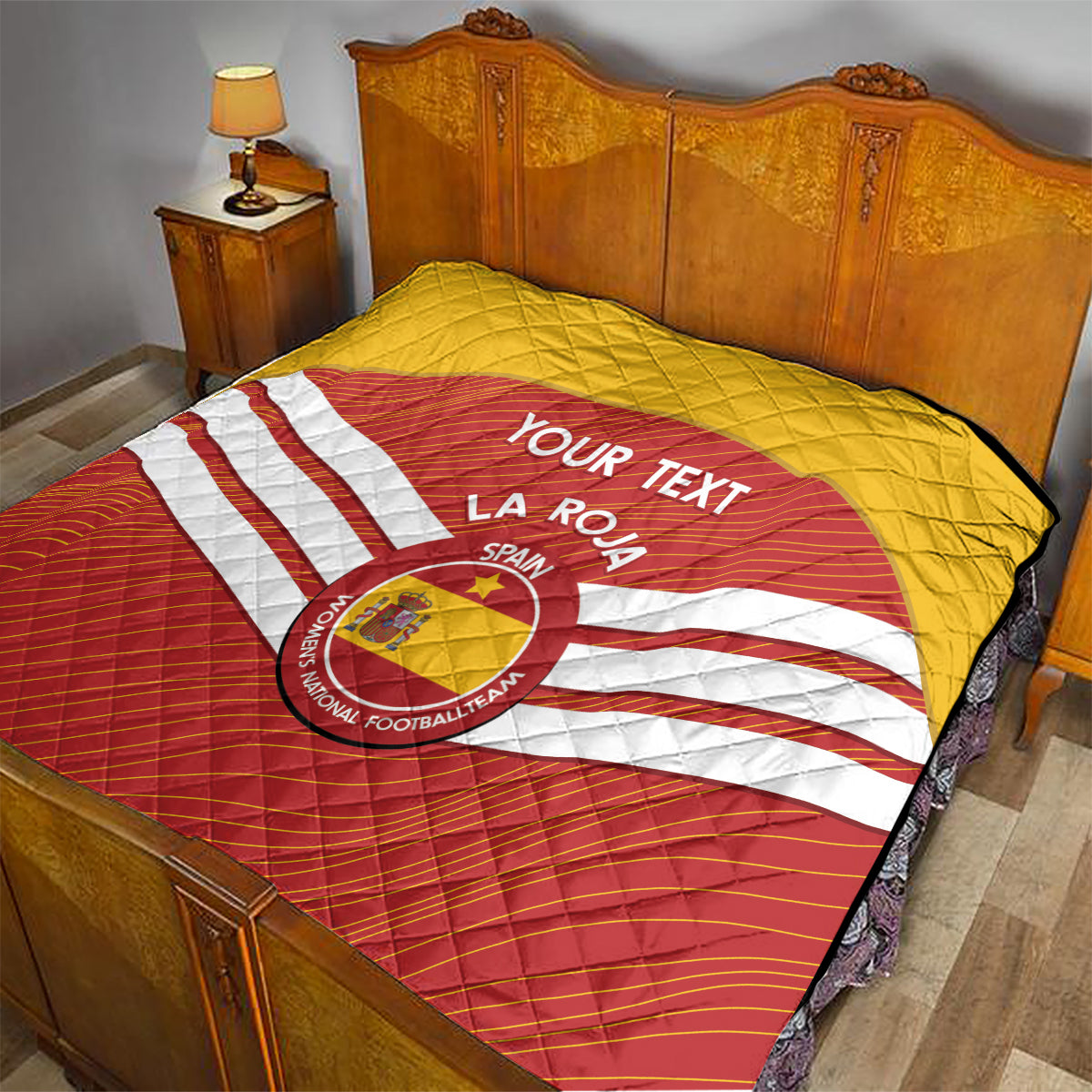 Custom Spain Football Quilt Summer 2024 La Roja - Wonder Print Shop