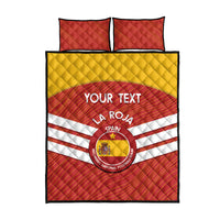 Custom Spain Football Quilt Bed Set Summer 2024 La Roja - Wonder Print Shop