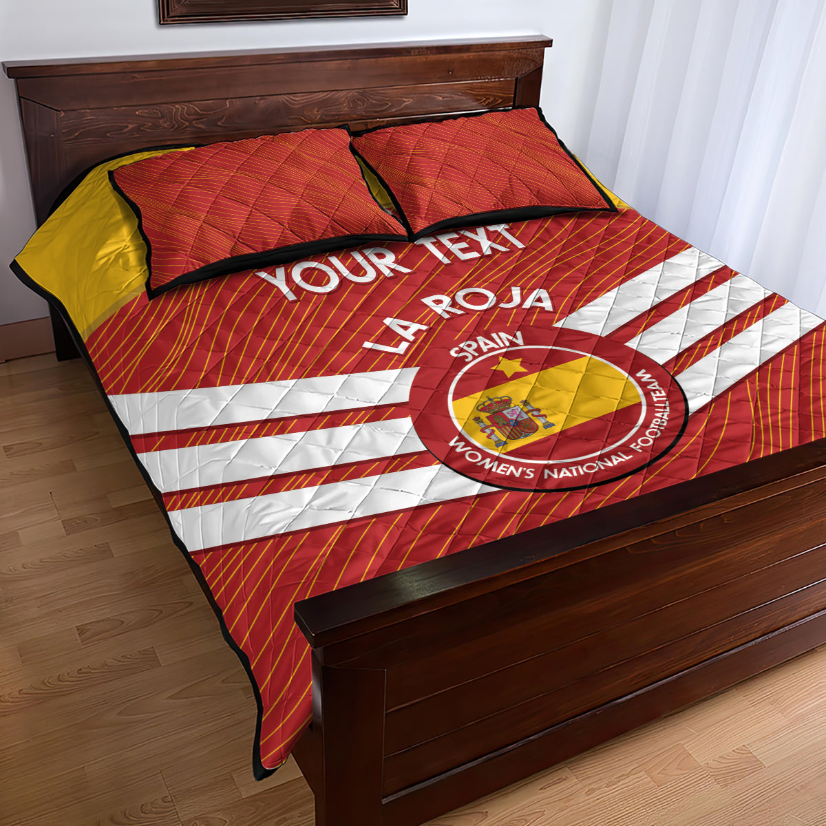 Custom Spain Football Quilt Bed Set Summer 2024 La Roja - Wonder Print Shop