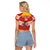 Custom Spain Football Raglan Cropped T Shirt Summer 2024 La Roja - Wonder Print Shop