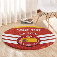 Custom Spain Football Round Carpet Summer 2024 Olympic La Roja