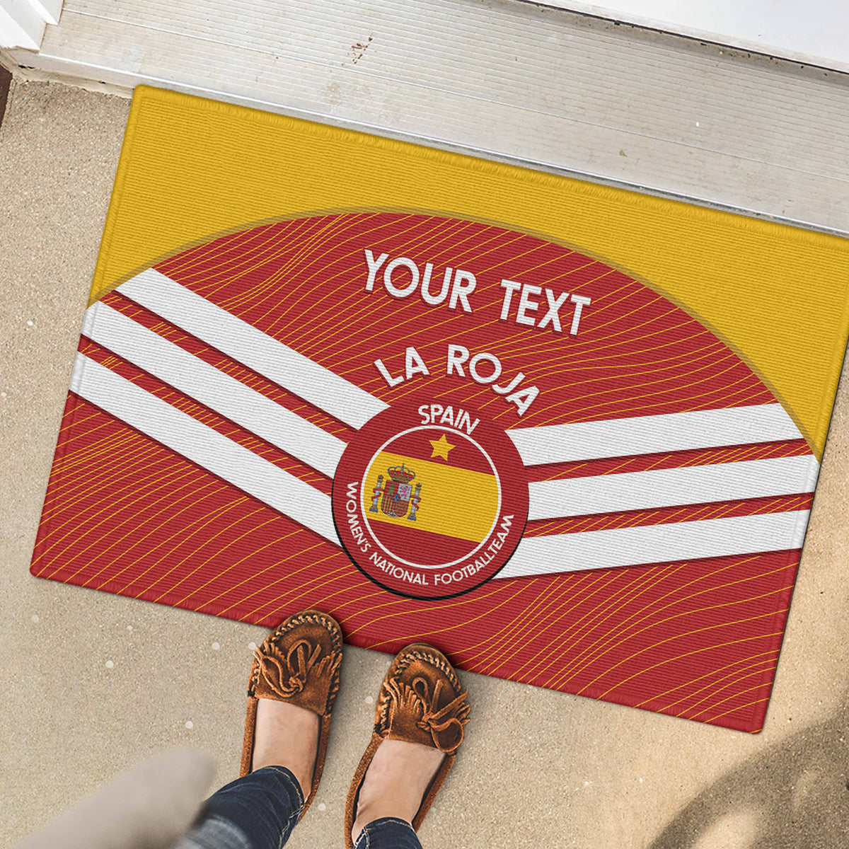 Custom Spain Football Rubber Doormat Summer 2024 La Roja - Wonder Print Shop