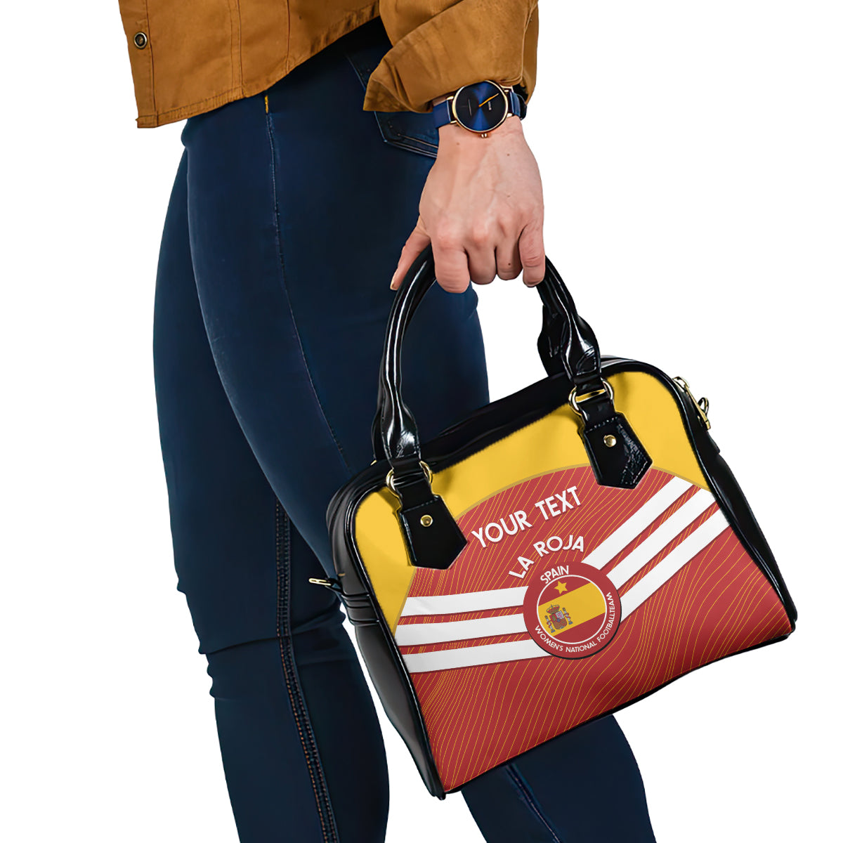 Custom Spain Football Shoulder Handbag Summer 2024 Olympic La Roja