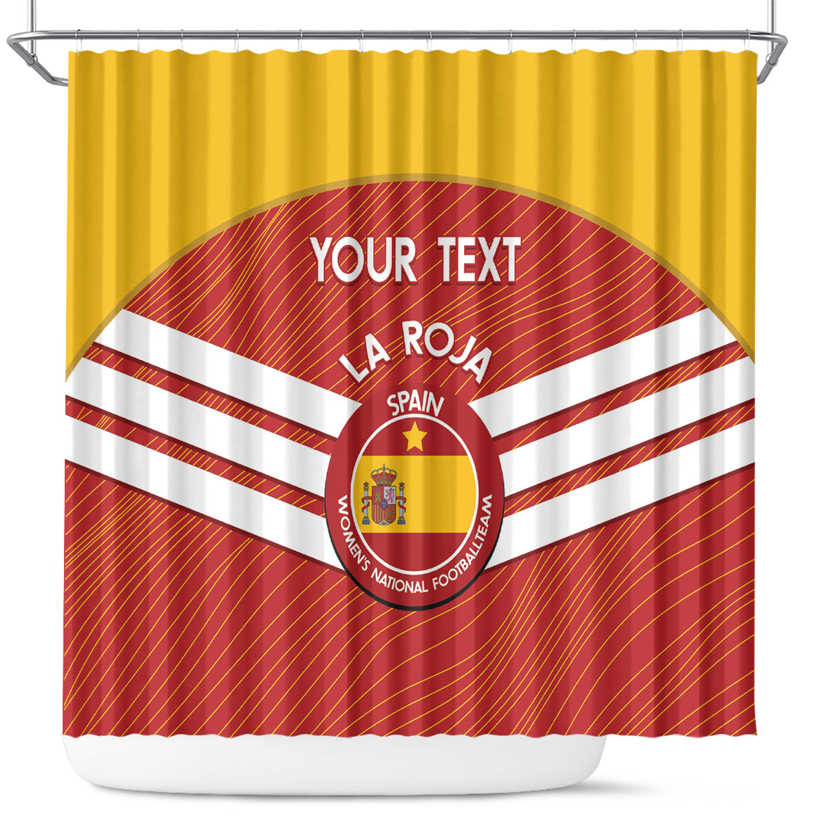 Custom Spain Football Shower Curtain Summer 2024 Olympic La Roja