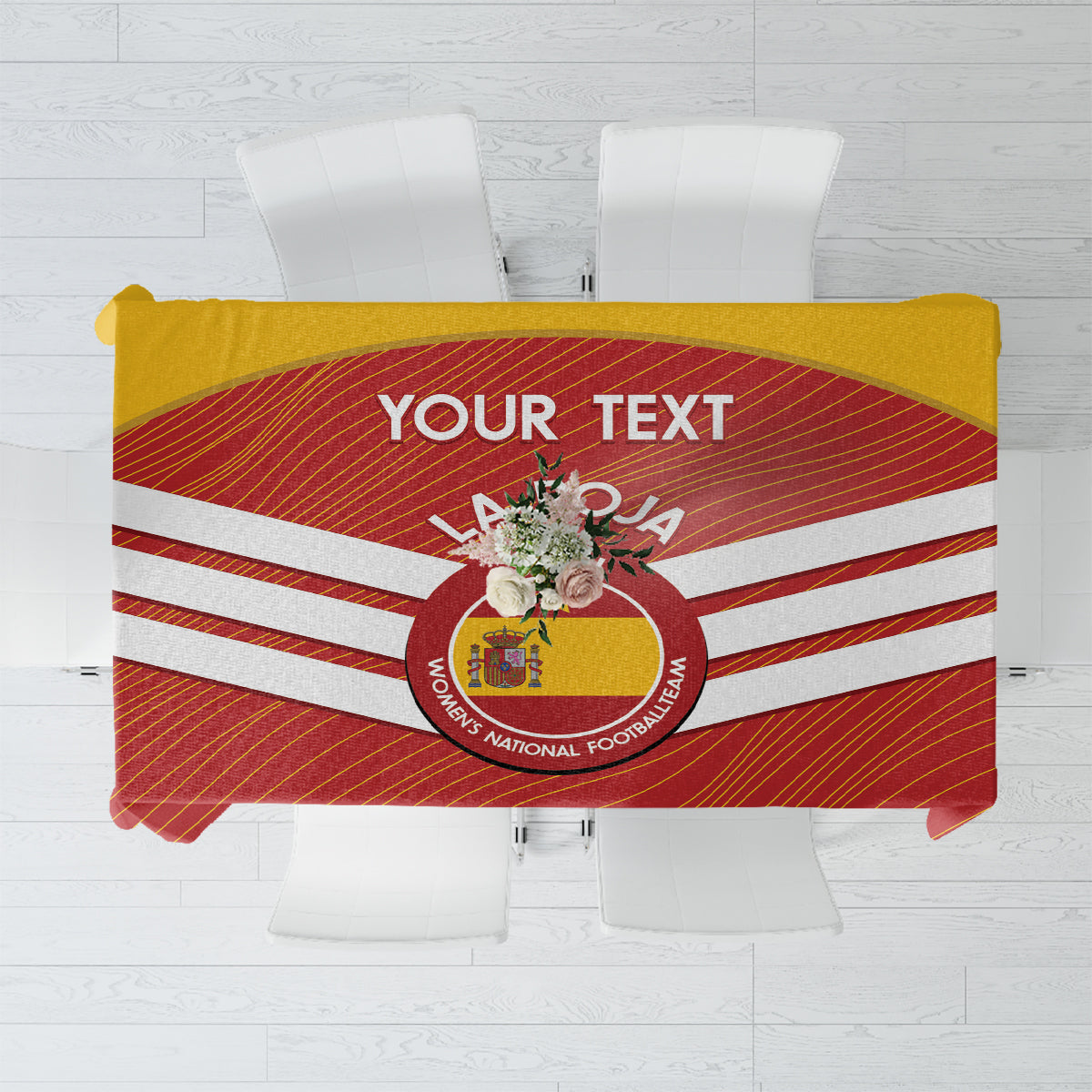 Custom Spain Football Tablecloth Summer 2024 La Roja - Wonder Print Shop