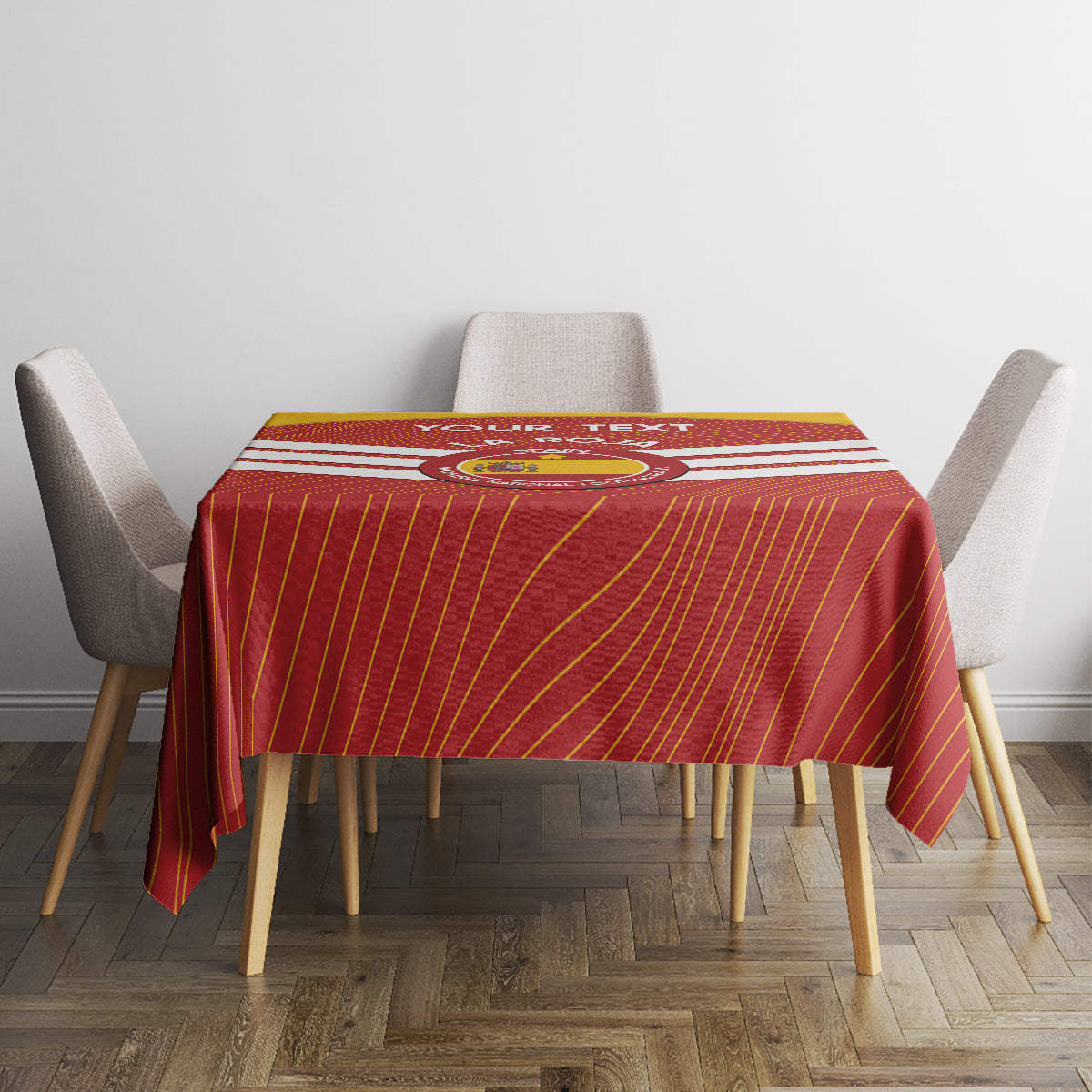 Custom Spain Football Tablecloth Summer 2024 La Roja - Wonder Print Shop