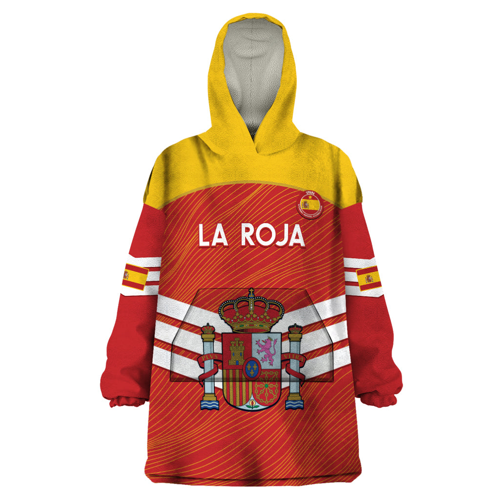Custom Spain Football Wearable Blanket Hoodie Summer 2024 Olympic La Roja