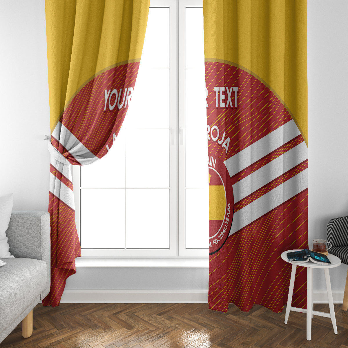 Custom Spain Football Window Curtain Summer 2024 La Roja - Wonder Print Shop