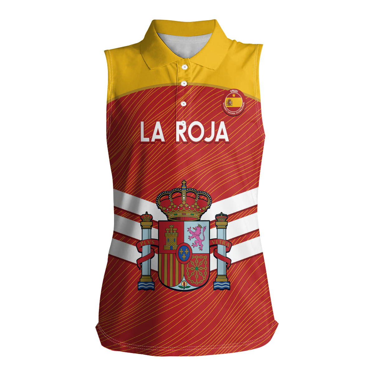 Custom Spain Football Women Sleeveless Polo Shirt Summer 2024 La Roja - Wonder Print Shop