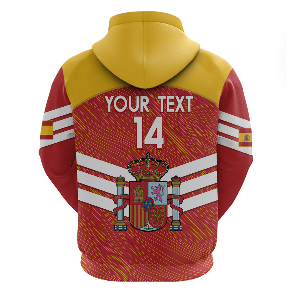 Custom Spain Football Zip Hoodie Summer 2024 La Roja - Wonder Print Shop