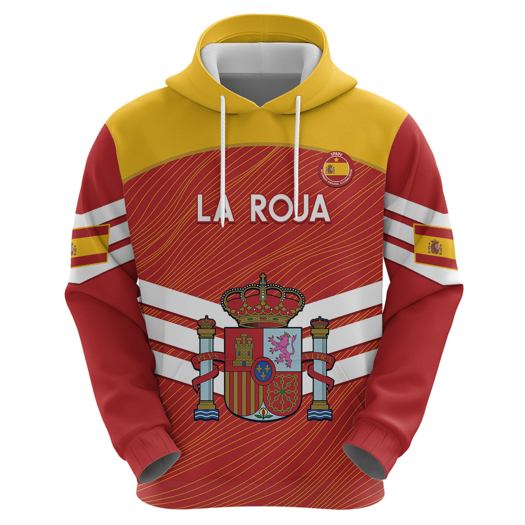Custom Spain Football Zip Hoodie Summer 2024 La Roja - Wonder Print Shop
