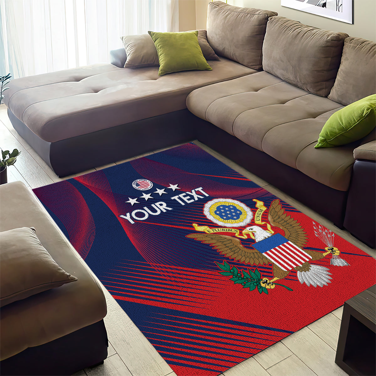 Custom United States Soccer Area Rug Summer 2024 Go USA - Wonder Print Shop