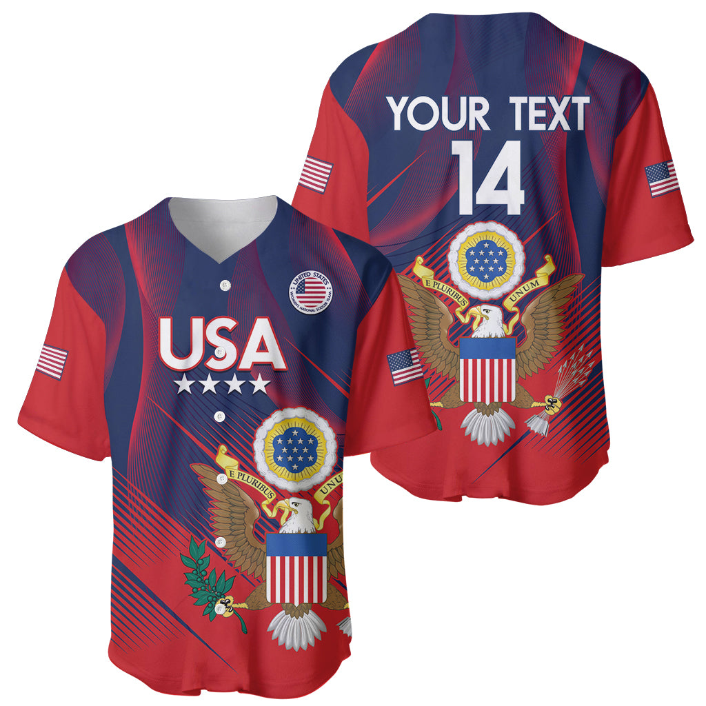 Custom United States Soccer Baseball Jersey Summer 2024 Go USA - Wonder Print Shop